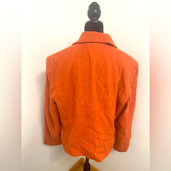 Louben Brand Cashmere Blend Women's Orange Blazer  Plus Size 16 NWT - Picture 3 of 12